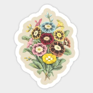 Flower Bouquet Vintage Illustration Sticker